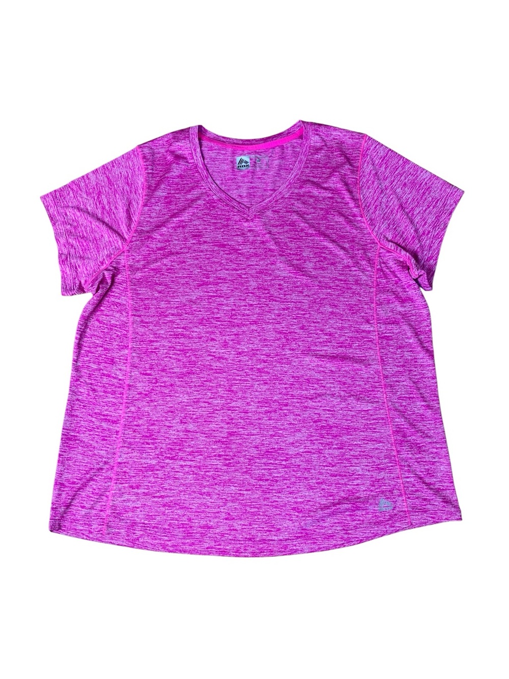 RBX Performance X-Dri Pink Heathered V-Neck Athletic Top - Women’s 2X